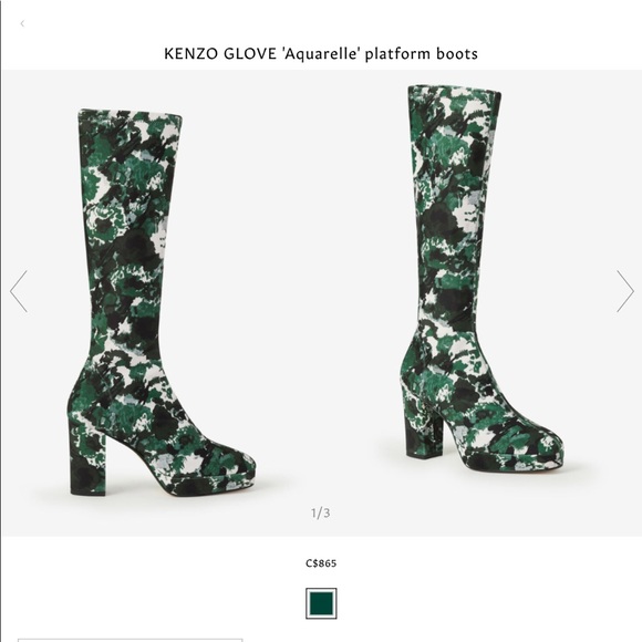 NWT KENZO Aquarelle glove platform boots - Picture 10 of 11